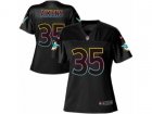Women Nike Miami Dolphins #35 Walt Aikens Game Black Fashion NFL Jersey
