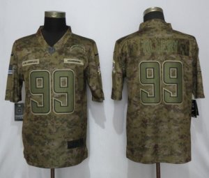 Nike Chargers #99 Jerry Tillery Camo Salute to Service Limited Jersey