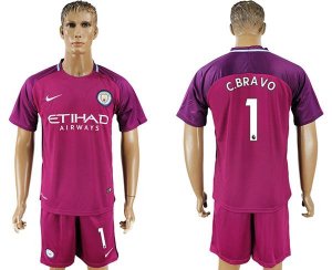 2017-18 Manchester City 1 C.BRAVO Away Soccer Jersey
