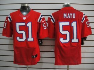 Nike NFL New England Patriots #51 Jerod Mayo Red Jerseys(Elite)