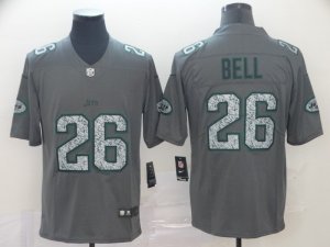Nike Jets #26 Le\'Veon Bell Gray Camo Vapor Untouchable Limited Jersey