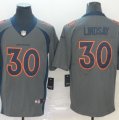 Nike Broncos #30 Phillip Lindsay Gray Inverted Legend Limited Jersey