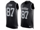 Mens Nike Oakland Raiders #87 Jared Cook Limited Black Player Name & Number Tank Top NFL Jersey