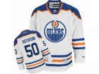 Mens Reebok Edmonton Oilers #50 Jonas Gustavsson Authentic White Away NHL Jersey
