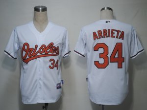 MLB Baltimore Orioles #34 Arrieta White[Cool Base]