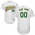 Oakland Athletics White Mens Customized Flexbase Jersey