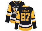 Women Adidas Pittsburgh Penguins #87 Sidney Crosby Black Home Authentic Stitched NHL Jersey