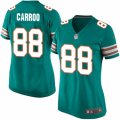 Women's Nike Miami Dolphins #88 Leonte Carroo Limited Aqua Green Alternate NFL Jersey