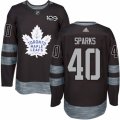 Mens Adidas Toronto Maple Leafs #40 Garret Sparks Authentic Black 1917-2017 100th Anniversary NHL Jersey