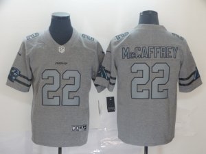 Nike Panthers #22 Christian McCaffrey 2019 Gray Gridiron Gray Vapor Untouchable Limited