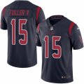Mens Nike Houston Texans #15 Will Fuller V Limited Navy Blue Rush NFL Jersey