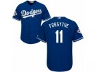 Los Angeles Dodgers #11 Logan Forsythe Replica Royal Blue Alternate 2017 World Series Bound Cool Base MLB Jersey
