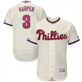Phillies #3 Bryce Harper Cream 150th Patch Flexbase Collection