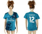 2017-18 Real Madrid 12 MARCELO Third Away Women Soccer Jersey