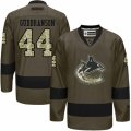 Mens Reebok Vancouver Canucks #44 Erik Gudbranson Authentic Green Salute to Service NHL Jersey