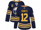 Women Adidas Buffalo Sabres #12 Brian Gionta Navy Blue Home Authentic Stitched NHL Jersey