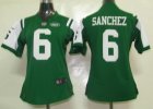 nike women nfl jerseys new york jets #6 sanchez green