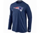 Nike New England Patriots Logo Long Sleeve T-Shirt D.Blue