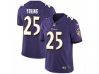Mens Nike Baltimore Ravens #25 Tavon Young Vapor Untouchable Limited Purple Team Color NFL Jersey