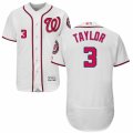 Mens Majestic Washington Nationals #3 Michael Taylor White Flexbase Authentic Collection MLB Jersey