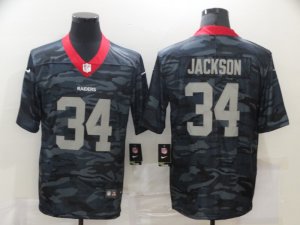 Nike Raiders #34 Bo Jackson Black Camo Limited Jersey
