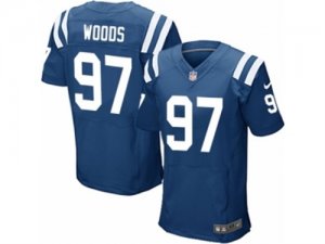 Mens Nike Indianapolis Colts #97 Al Woods Elite Royal Blue Team Color NFL Jersey