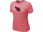 Women Arizona Cardinals Pink Logo T-Shirt