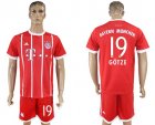 2017-18 Bayern Munich 19 GOTZE Home Soccer Jersey
