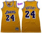 Lakers #24 Kobe Bryant Yellow Women Swingman Jersey
