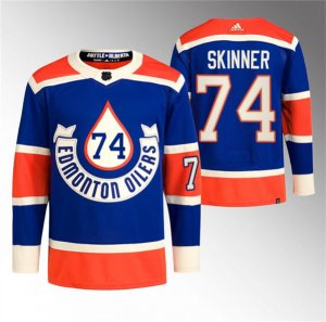 Men\'s Edmonton Oilers #74 Stuart Skinner 2023 Royal Heritage Classic Primegreen Stitched Jersey