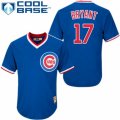 Mens Majestic Chicago Cubs #17 Kris Bryant Authentic Royal Blue Cooperstown MLB Jersey