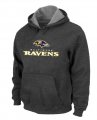 Baltimore Ravens Authentic Logo Pullover Hoodie D.Grey