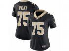Women Nike New Orleans Saints #75 Andrus Peat Vapor Untouchable Limited Black Team Color NFL Jersey