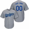 Youth Majestic Los Angeles Dodgers Customized Replica Grey Road Cool Base MLB Jersey