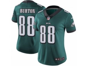 Women Nike Philadelphia Eagles #88 Trey Burton Vapor Untouchable Limited Midnight Green Team Color NFL Jersey