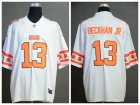 Nike Browns #13 Odell Beckham Jr. White Team Logos Fashion Vapor Limited Jersey