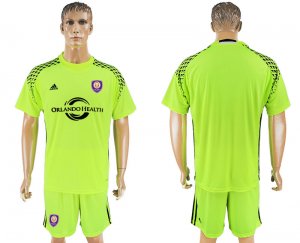 2017-18 Orlando City Fluorescent Green Goalkeeper Soccer Jersey
