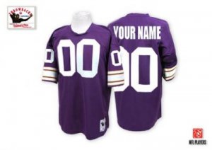 Customized Minnesota Vikings Jersey Throwback Purple Football