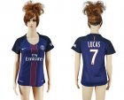 Womens Paris Saint-Germain #7 Lucas Home Soccer Club Jersey
