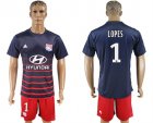 2017-18 Lyon 1 LOPES Away Soccer Jersey