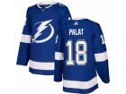 Men Adidas Tampa Bay Lightning #18 Ondrej Palat Blue Home Authentic Stitched NHL Jersey