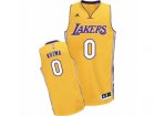 Men Adidas Los Angeles Lakers #0 Kyle Kuzma Swingman Gold Home NBA Jersey