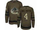 Men Adidas Vancouver Canucks #4 Michael Del Zotto Green Salute to Service Stitched NHL Jersey