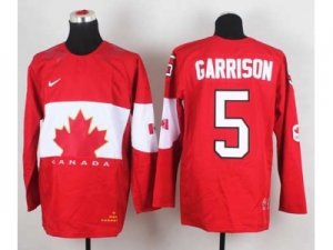 nhl jerseys team canada #5 garrison red[2014 world championship]