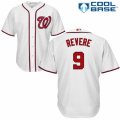 Mens Majestic Washington Nationals #9 Ben Revere Authentic White Home Cool Base MLB Jersey