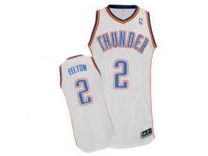 Men Adidas Oklahoma City Thunder #2 Raymond Felton Authentic White Home NBA Jersey