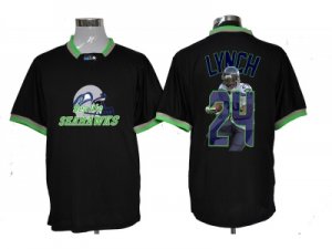 Nike NFL Seattle Seahawks #24 marshawn lynch black jerseys[all-star fashion]