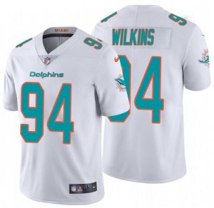 Nike Dolphins #94 Christian Wilkins White Vapor Untouchable Limited Jersey