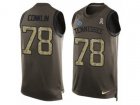 Nike Tennessee Titans #78 Jack Conklin Limited Green Salute to Service Tank Top NFL Jersey