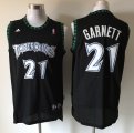 NBA Minnesota Timberwolves #21 Kevin Garnett Black jerseys